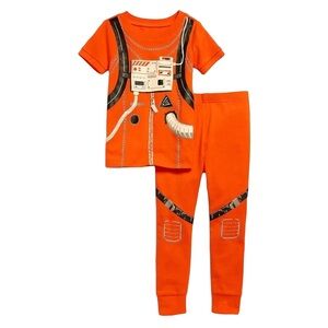 OLD NAVY ASTRONAUT PAJAMAS - ORANGE MULTI SIZES (NEW WITH TAGS) A13
